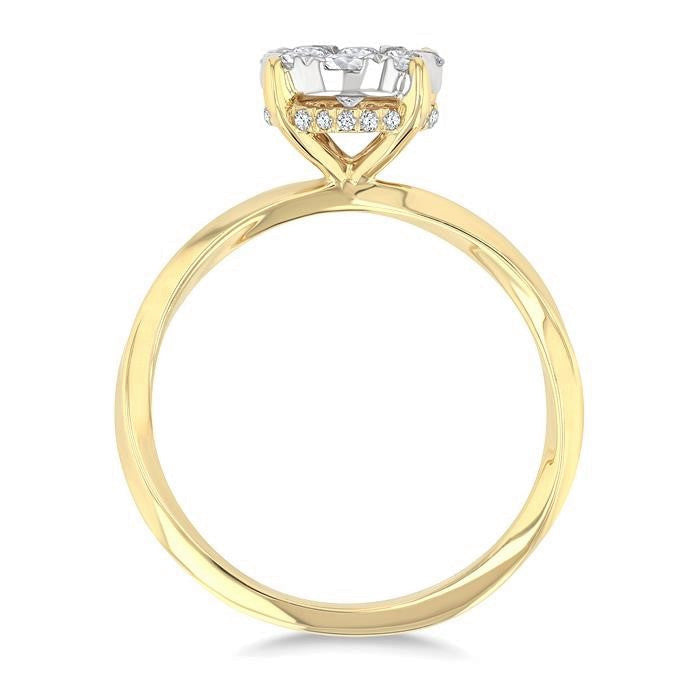 Round Shape Shine Bright Diamond Engagement Ring