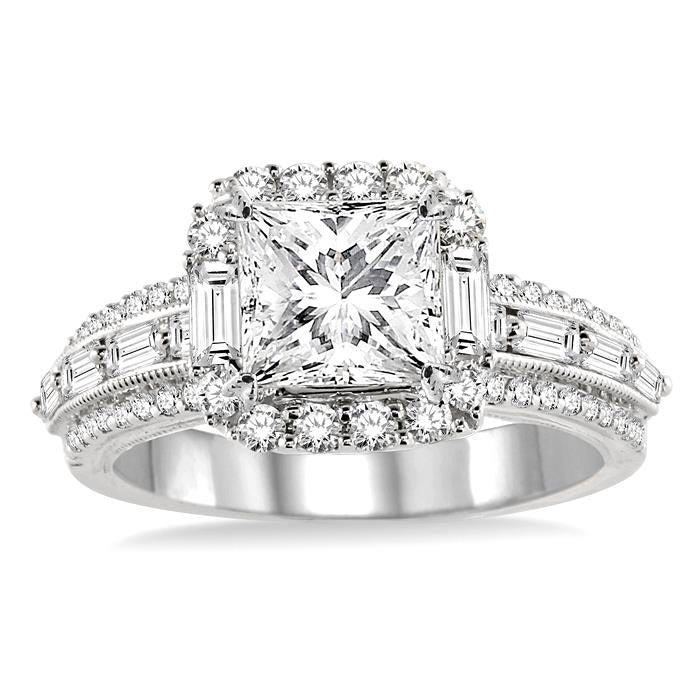 Hel Emerald Diamond Semi-Mount Ring