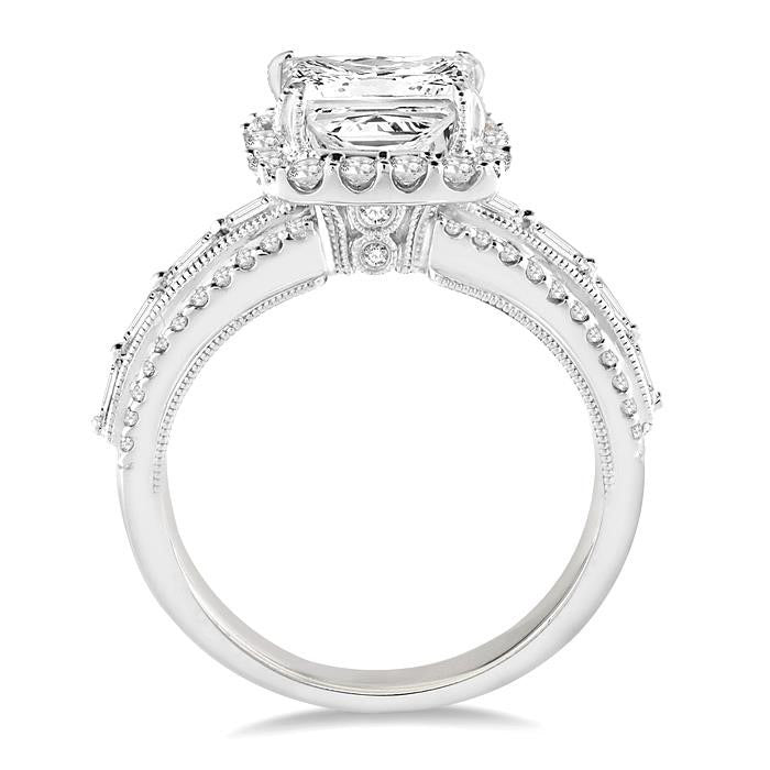 Hel Emerald Diamond Semi-Mount Ring
