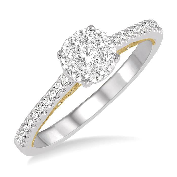 Round Shape Shine Bright Diamond Engagement Ring