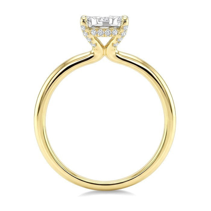 1/2 Ctw Shine Bright Circular Shape Round Cut Diamond Cluster Ring in 14K Yellow and White Gold