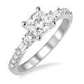 Princess Shape Semi-Mount Diamond Engagement Ring