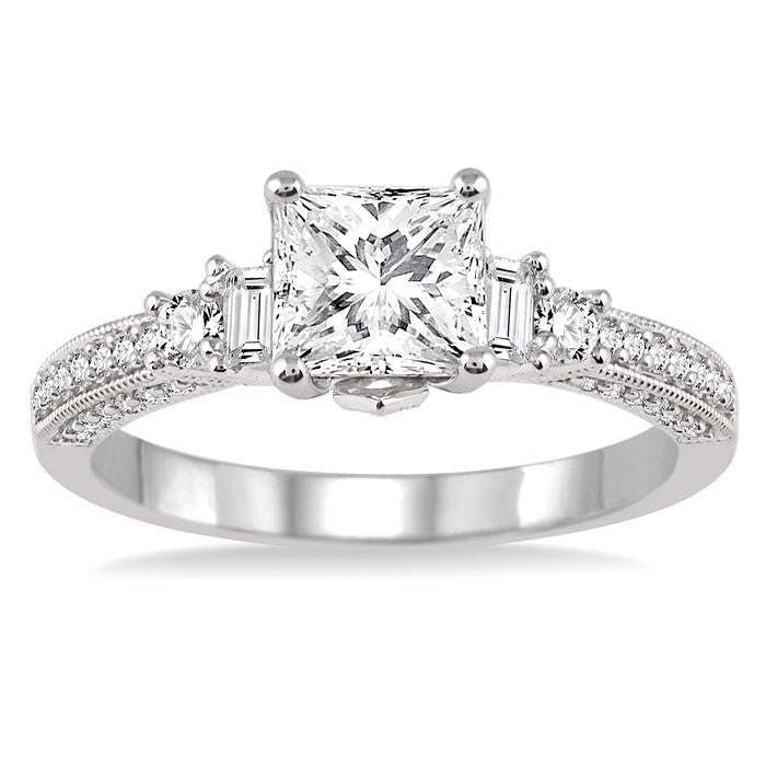 Princess Shape Diamond Engagement Ring