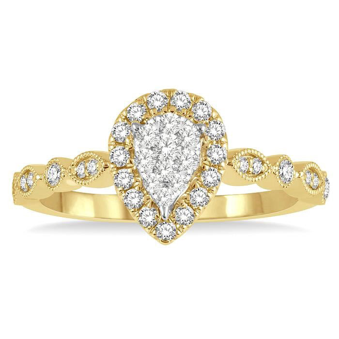 Pear Shape Shine Bright Diamond Ring