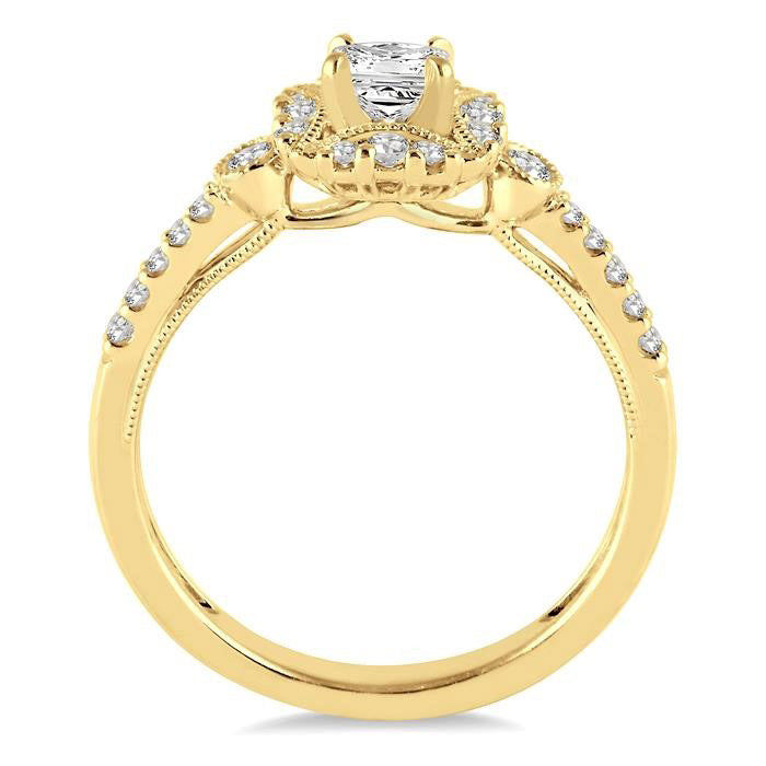 Coral Bloom Diamond Semi-Mount Ring