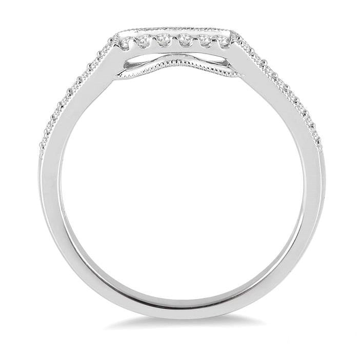 1/6 Ctw Round Cut Diamond Wedding Band in 14K White Gold