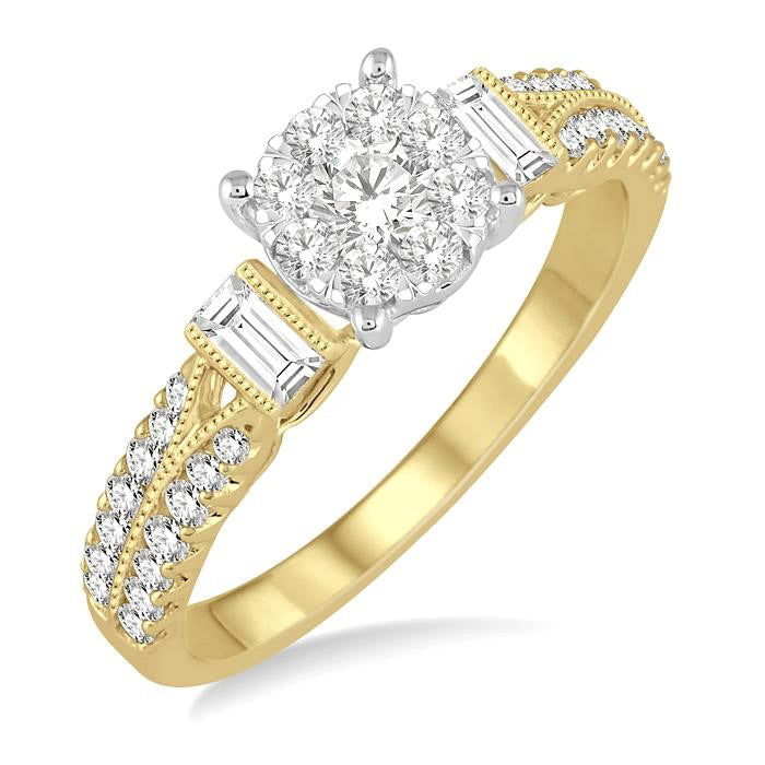 Round Shape Shine Bright Diamond Engagement Ring