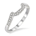 1/6 Ctw Round Cut Diamond Wedding Band in 14K White Gold