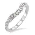 1/6 Ctw Round Cut Diamond Wedding Band in 14K White Gold
