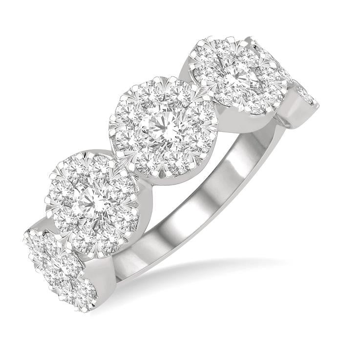 2 Ctw 5-Stone Shine Bright Round Cut Diamond Band in 14K White Gold