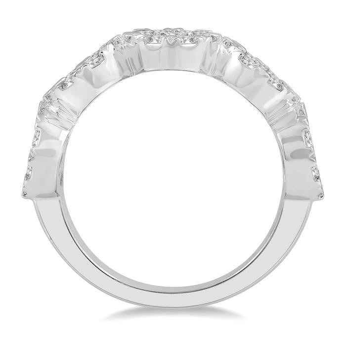 2 Ctw 5-Stone Shine Bright Round Cut Diamond Band in 14K White Gold