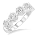 1 Ctw 5-Stone Shine Bright Round Cut Diamond Band in 14K White Gold