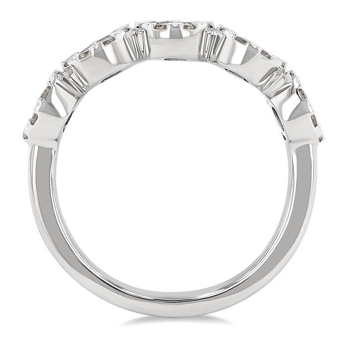 1 Ctw 5-Stone Shine Bright Round Cut Diamond Band in 14K White Gold