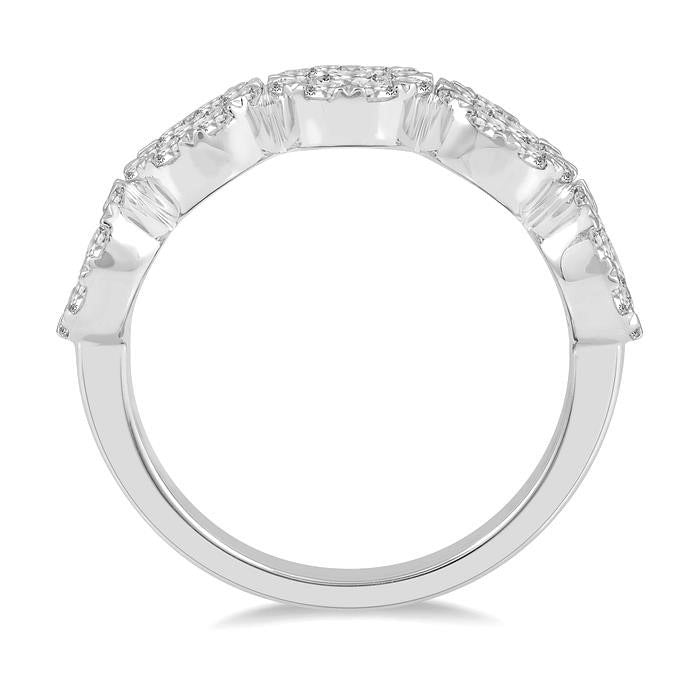 1 Ctw 5-Stone Shine Bright Round Cut Diamond Band in 14K White Gold