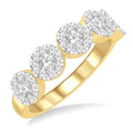 Round Shape 5 Stone Shine Bright Essential Diamond Wedding Band