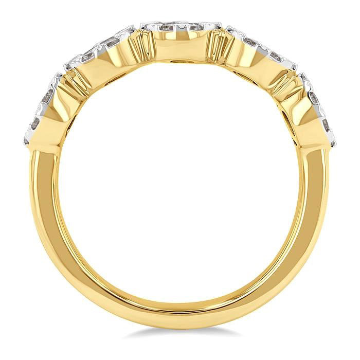 Round Shape 5 Stone Shine Bright Essential Diamond Wedding Band