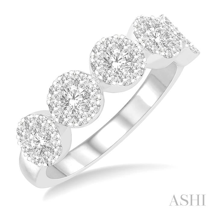 1 Ctw 5-Stone Shine Bright Round Cut Diamond Band in 14K White Gold