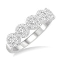 3/4 Ctw 5-Stone Shine Bright Round Cut Diamond Band in 14K White Gold