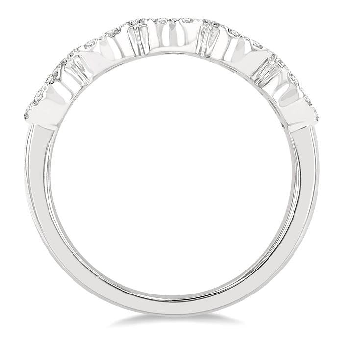 3/4 Ctw 5-Stone Shine Bright Round Cut Diamond Band in 14K White Gold