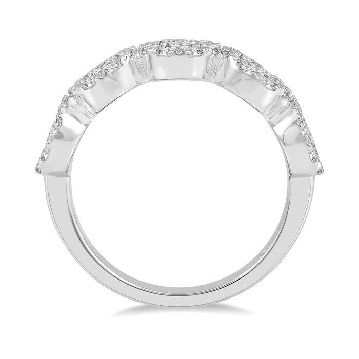 1/2 Ctw 5-Stone Shine Bright Round Cut Diamond Band in 14K White Gold