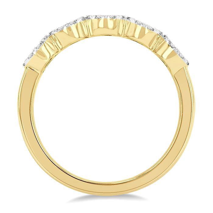 Round Shape 5 Stone Shine Bright Essential Diamond Wedding Band