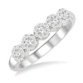 1/3 Ctw 5-Stone Shine Bright Round Cut Diamond Band in 14K White Gold