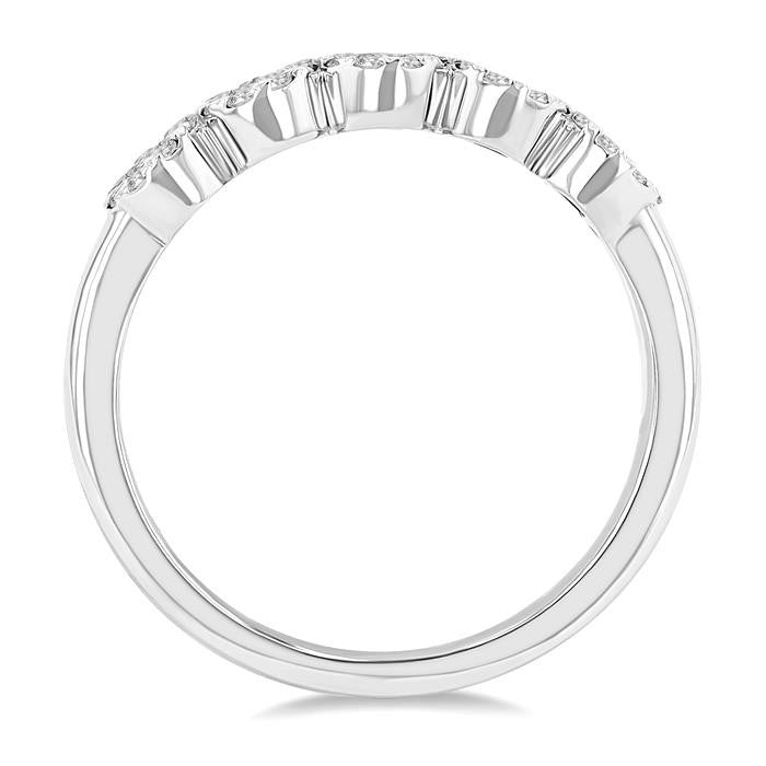 1/3 Ctw 5-Stone Shine Bright Round Cut Diamond Band in 14K White Gold