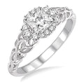 1/5 Ctw Diamond Semi-Mount Engagement Ring in 14K White Gold