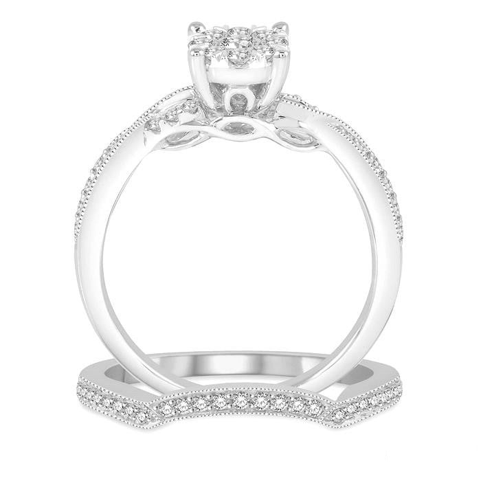 Round Shape Shine Bright Diamond Wedding Set