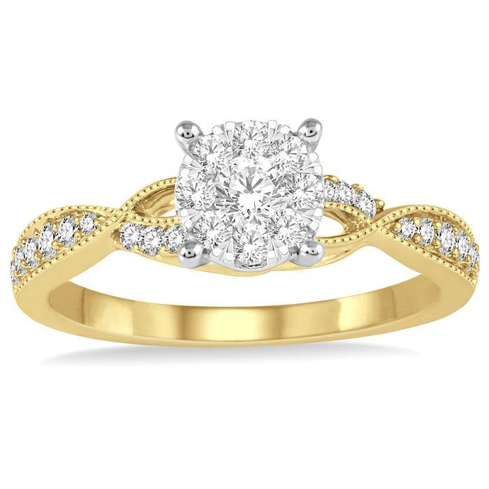 Round Shape Shine Bright Diamond Engagement Ring