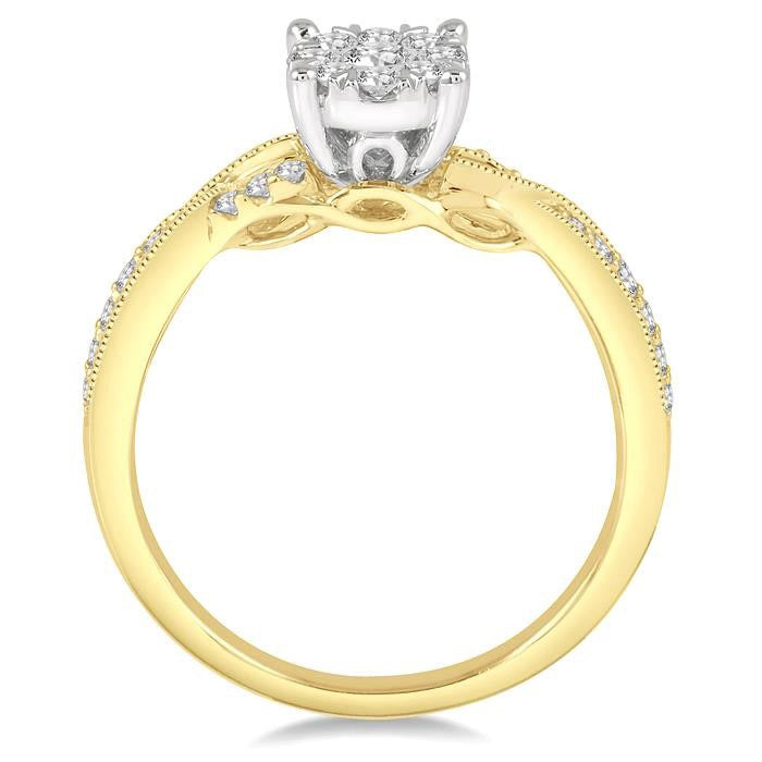 Round Shape Shine Bright Diamond Engagement Ring