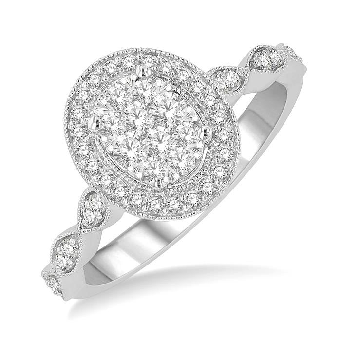 Oval Shape Shine Bright Bridal Diamond Engagement Ring