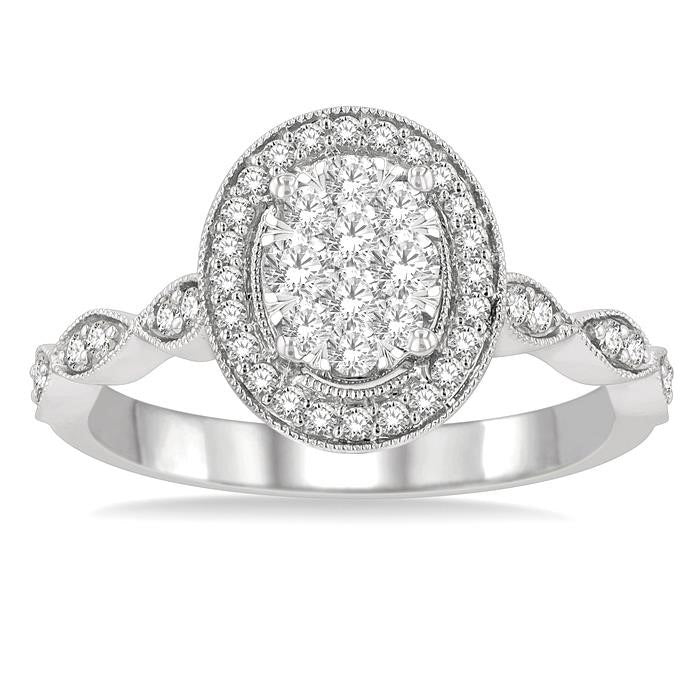 Oval Shape Shine Bright Bridal Diamond Engagement Ring