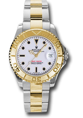 *Pre-Owned* Rolex Steel and Yellow Gold Yacht-Master 35 Watch - White Dial