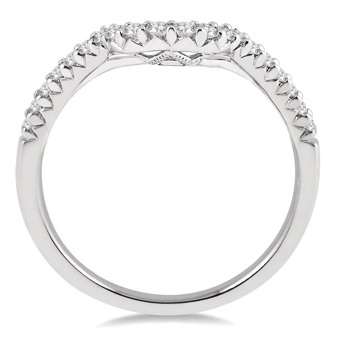 1/6 Ctw Round Diamond Wedding Band in 14K White Gold