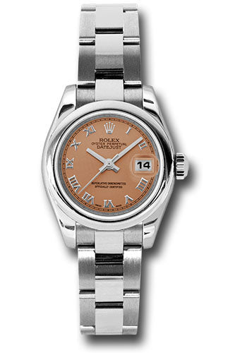 *Pre-Owned* Rolex Steel Lady-Datejust 26 Watch - Domed Bezel - Pink Roman Dial - Oyster Bracelet