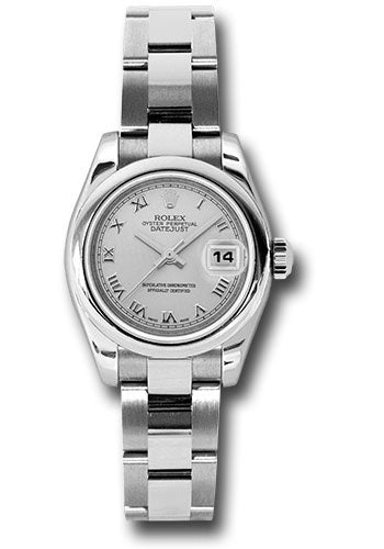 *Pre-Owned* Rolex Steel Lady-Datejust 26 Watch - Domed Bezel - Silver Roman Dial - Oyster Bracelet
