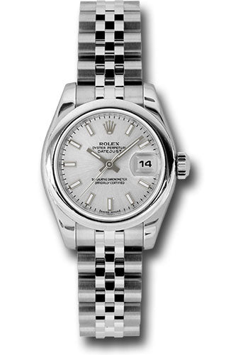 *Pre-Owned* Rolex Steel Lady-Datejust 26 Watch - Domed Bezel - Silver Index Dial - Jubilee Bracelet