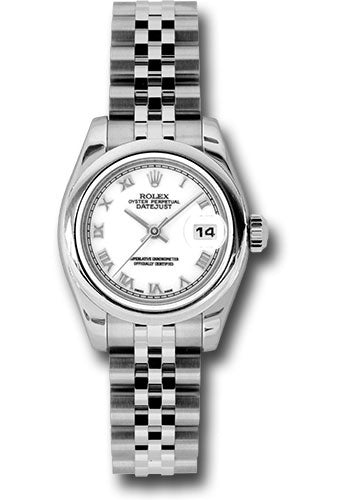 *Pre-Owned* Rolex Steel Lady-Datejust 26 Watch - Domed Bezel - White Roman Dial - Jubilee Bracelet