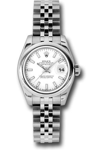 *Pre-Owned* Rolex Steel Lady-Datejust 26 Watch - Domed Bezel - White Index Dial - Jubilee Bracelet
