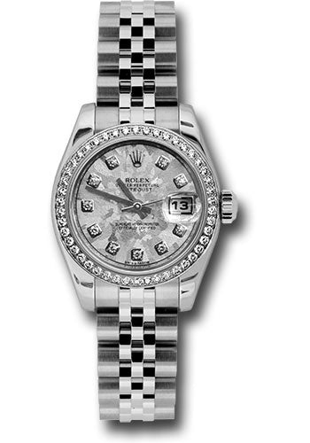 *Pre-Owned* Rolex Steel and White Gold Lady Datejust 26 Watch - 46 Diamond Bezel - White Gold Crystal Diamond Dial - Jubilee Bracelet