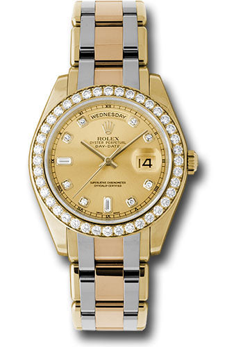 *Pre-Owned* Rolex Yellow Gold Day-Date Special Edition 39 Watch - 40 Diamond Bezel - Champagne Diamond Dial