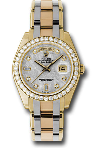 *Pre-Owned* Rolex Yellow Gold Day-Date Special Edition 39 Watch - 40 Diamond Bezel - Meteorite Diamond Dial