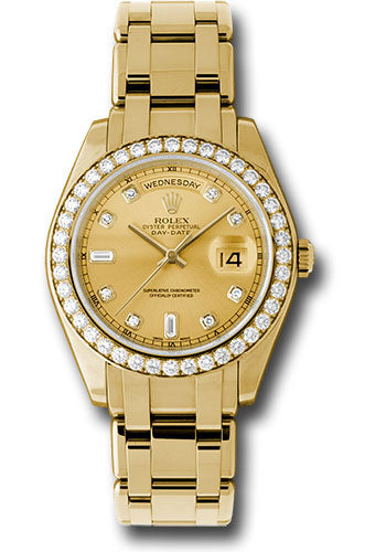 *Pre-Owned* Rolex Yellow Gold Day-Date Special Edition 39 Watch - 40 Diamond Bezel - Champagne Diamond Dial
