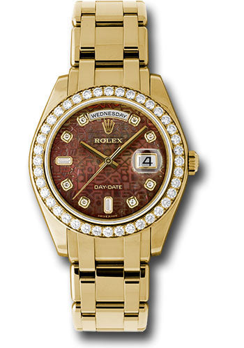 *Pre-Owned* Rolex Yellow Gold Day-Date Special Edition 39 Watch - 40 Diamond Bezel - Dark Mother-Of-Pearl Jubilee Diamond Dial