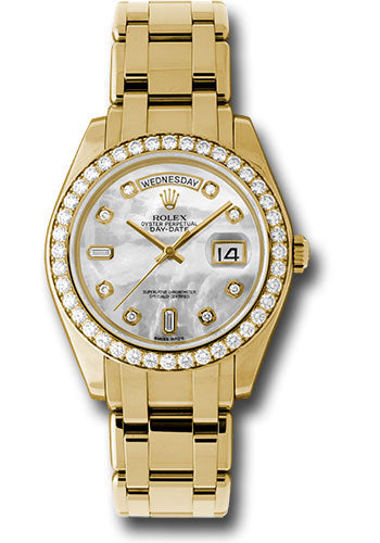 *Pre-Owned* Rolex Yellow Gold Day-Date Special Edition 39 Watch - 40 Diamond Bezel - Mother-Of-Pearl Diamond Dial