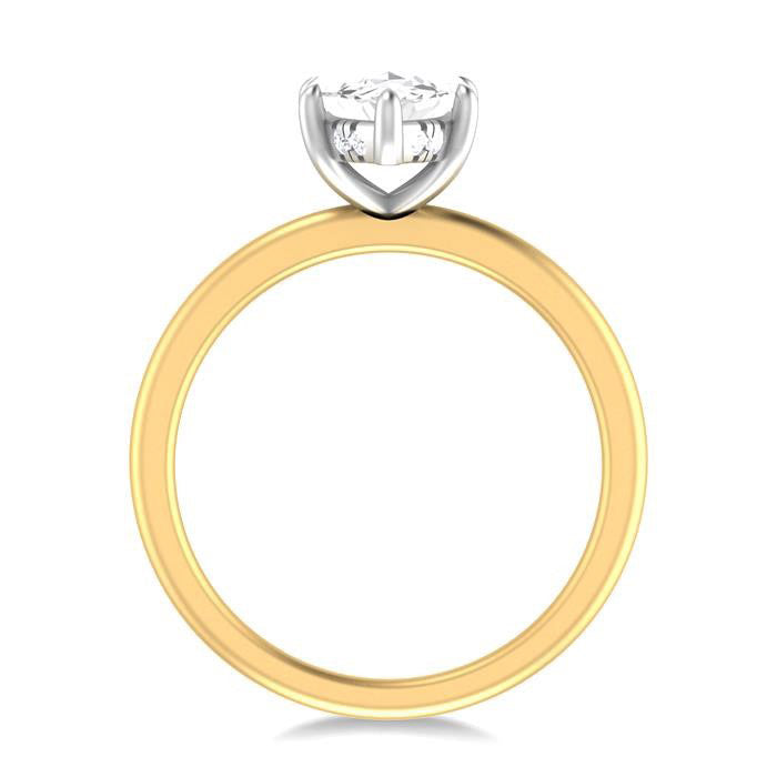 Marquise Shape Semi-Mount Diamond Engagement Ring