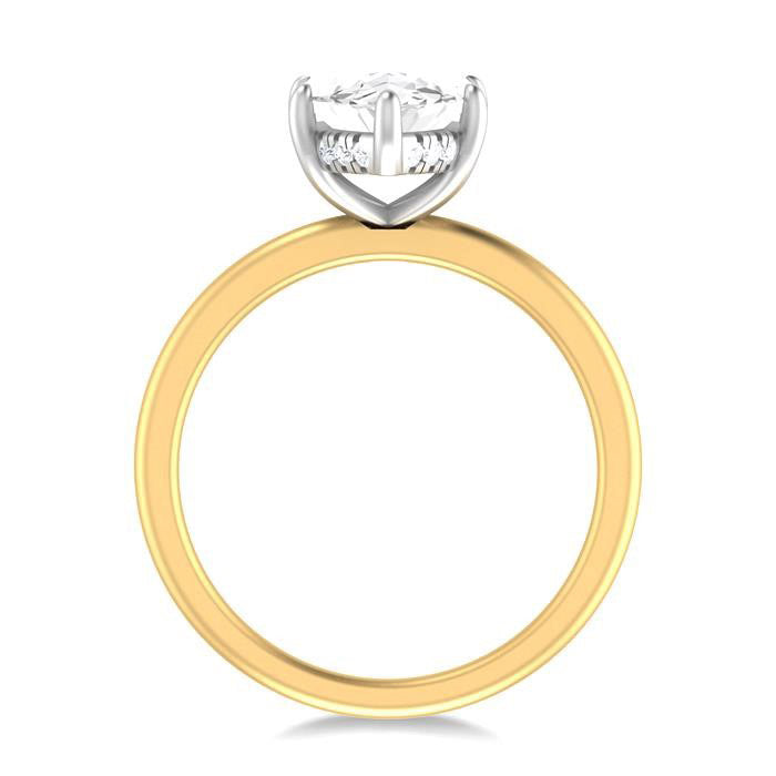 Marquise Shape Semi-Mount Diamond Engagement Ring