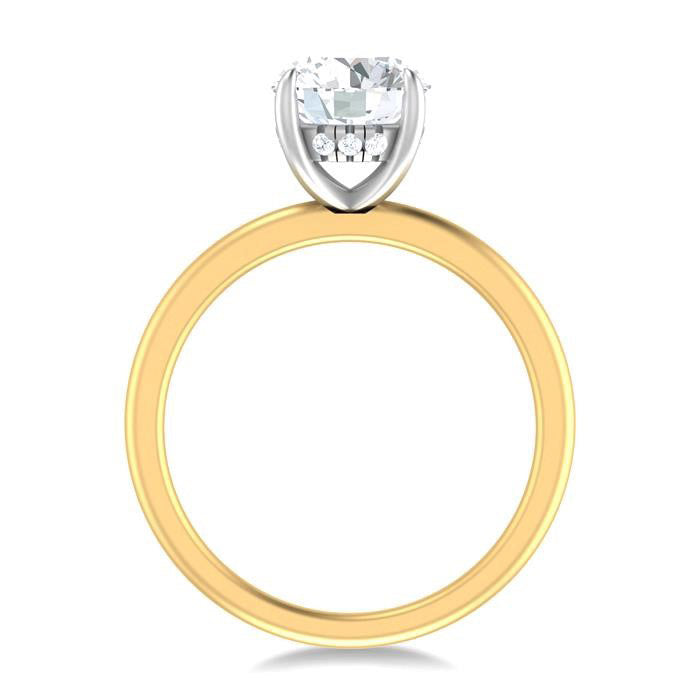 Round Shape Semi-Mount Diamond Engagement Ring