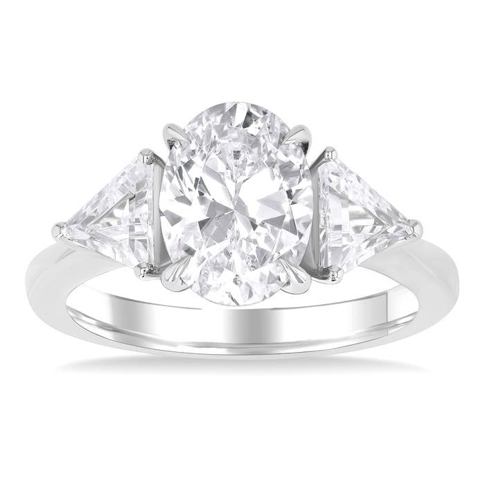 Oval Shape Semi-Mount Diamond Engagement Ring